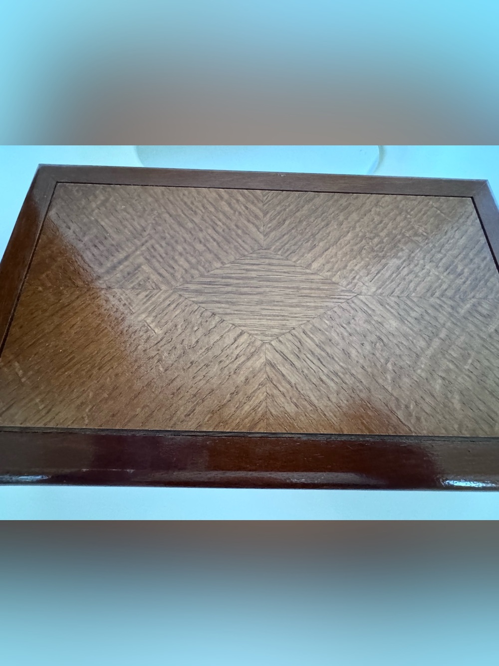 Vintage Wood Jewelry Box Keepsake Trinket Box Valet Organizer Rustic Luxe Decor - Picture 3 of 15
